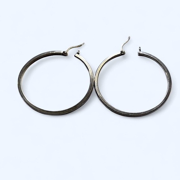 Sterling Silver Hoop Earrings - Picture 2 of 6